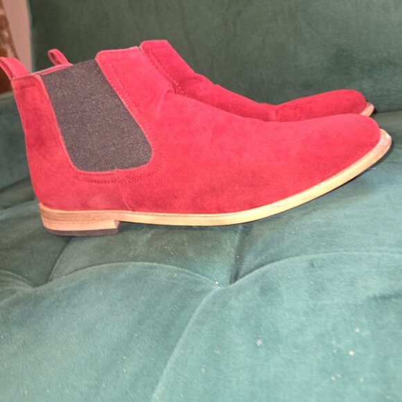 MENS RED GINO PHERONI CHELSEA BOOTS - Picture 2 of 4